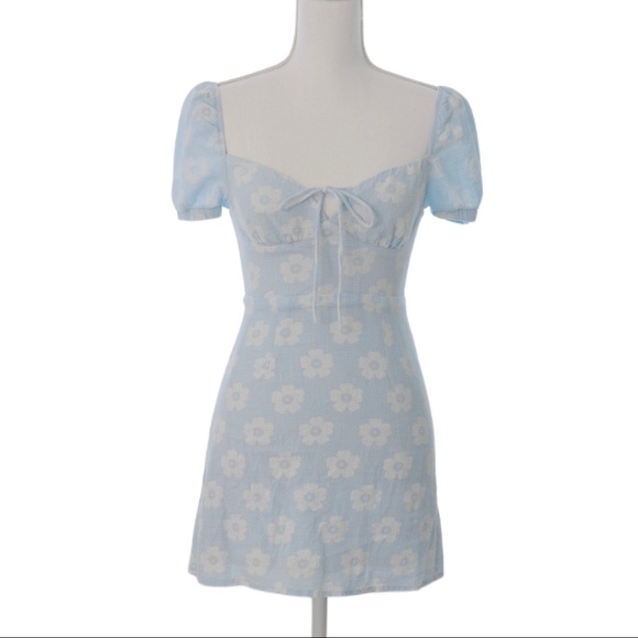 PRINCESS POLLY Shelly Mini Dress Blue - Picture 2 of 3